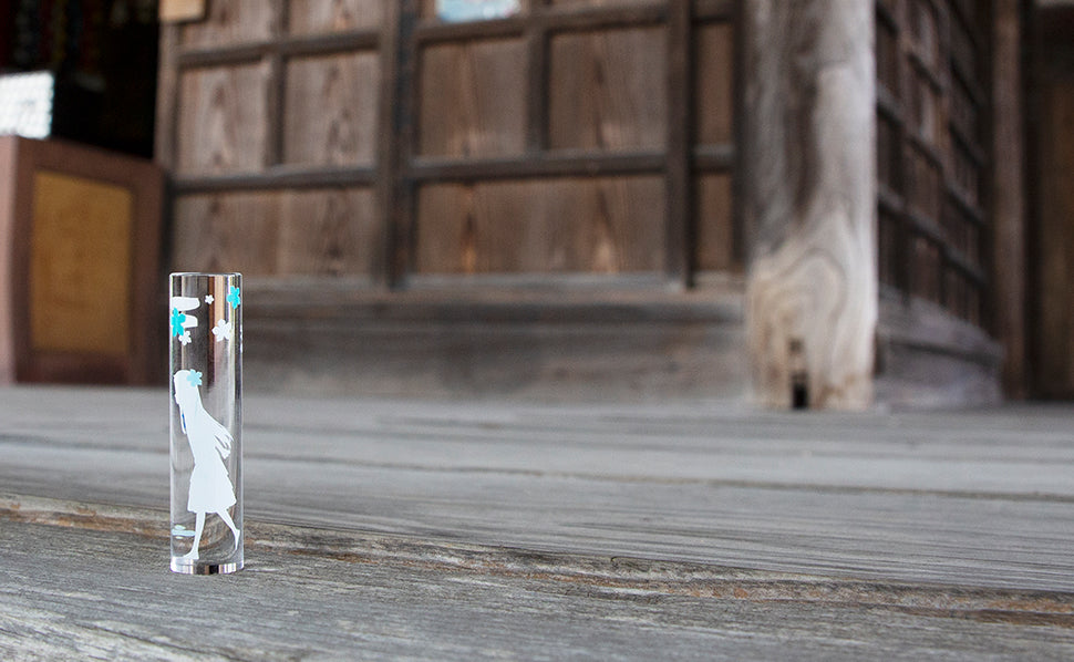 【あの日見た花の名前を僕達はまだ知らない。】あの夏に咲く花 blue ver.・丸印15mm