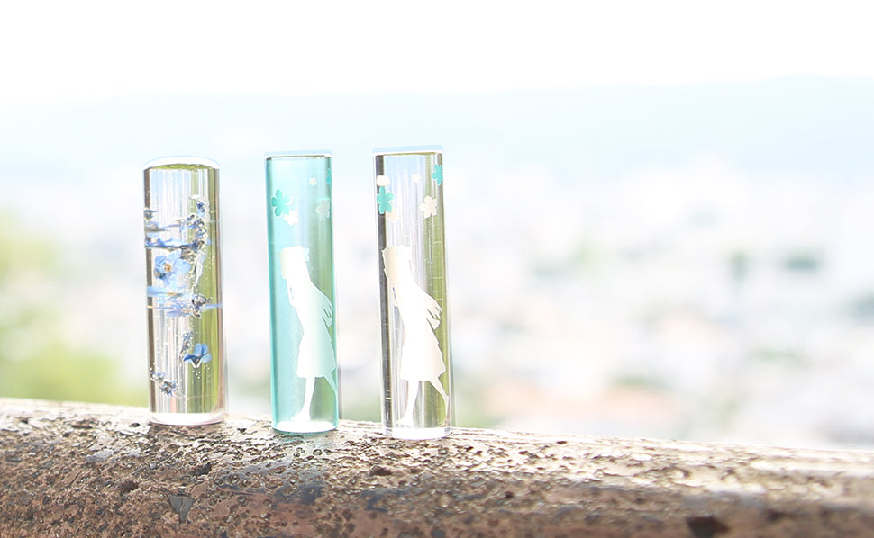 【あの日見た花の名前を僕達はまだ知らない。】forget-me-not・丸印18mm【あの日見た花の名前を僕達はまだ知らない。】あの夏に咲く花 blue ver.・丸印15mm【あの日見た花の名前を僕達はまだ知らない。】あの夏に咲く花 clear ver.・丸印15mm