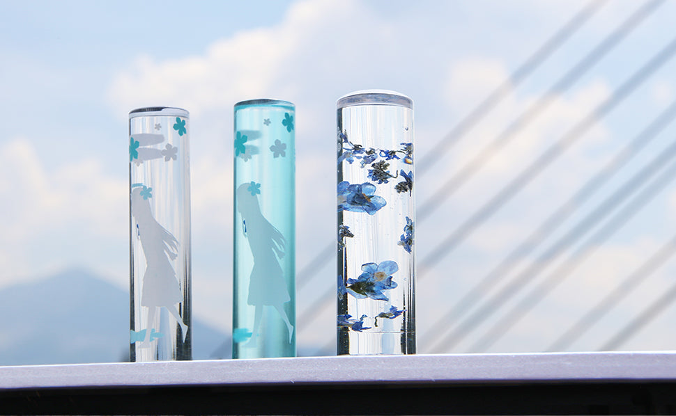 【あの日見た花の名前を僕達はまだ知らない。】forget-me-not・丸印18mm【あの日見た花の名前を僕達はまだ知らない。】あの夏に咲く花 blue ver.・丸印15mm【あの日見た花の名前を僕達はまだ知らない。】あの夏に咲く花 clear ver.・丸印15mm