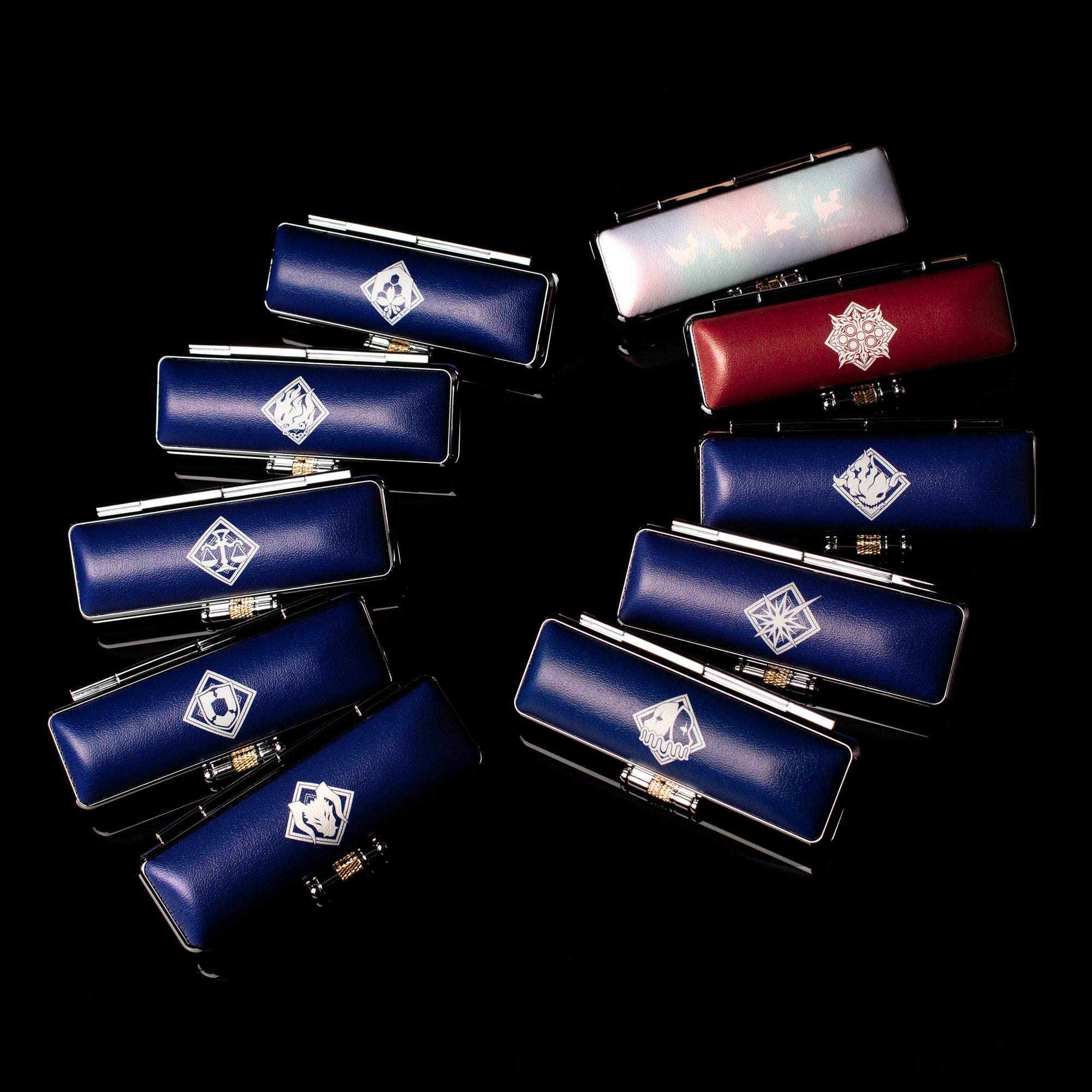 ライダー、キャスター、アサシンの印鑑ケースの写真