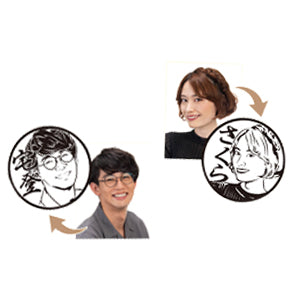 男性と女性の作成見本